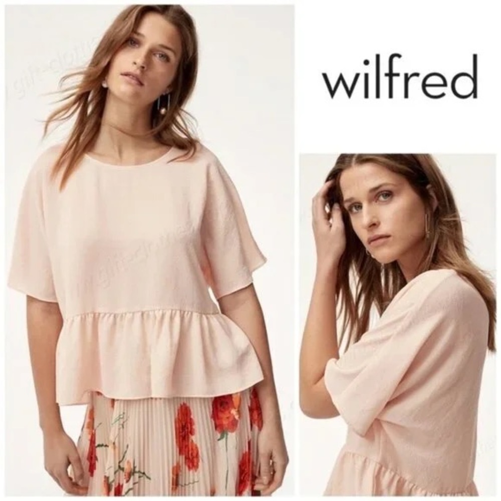 Wilfred Pink Peplum Top - Size M